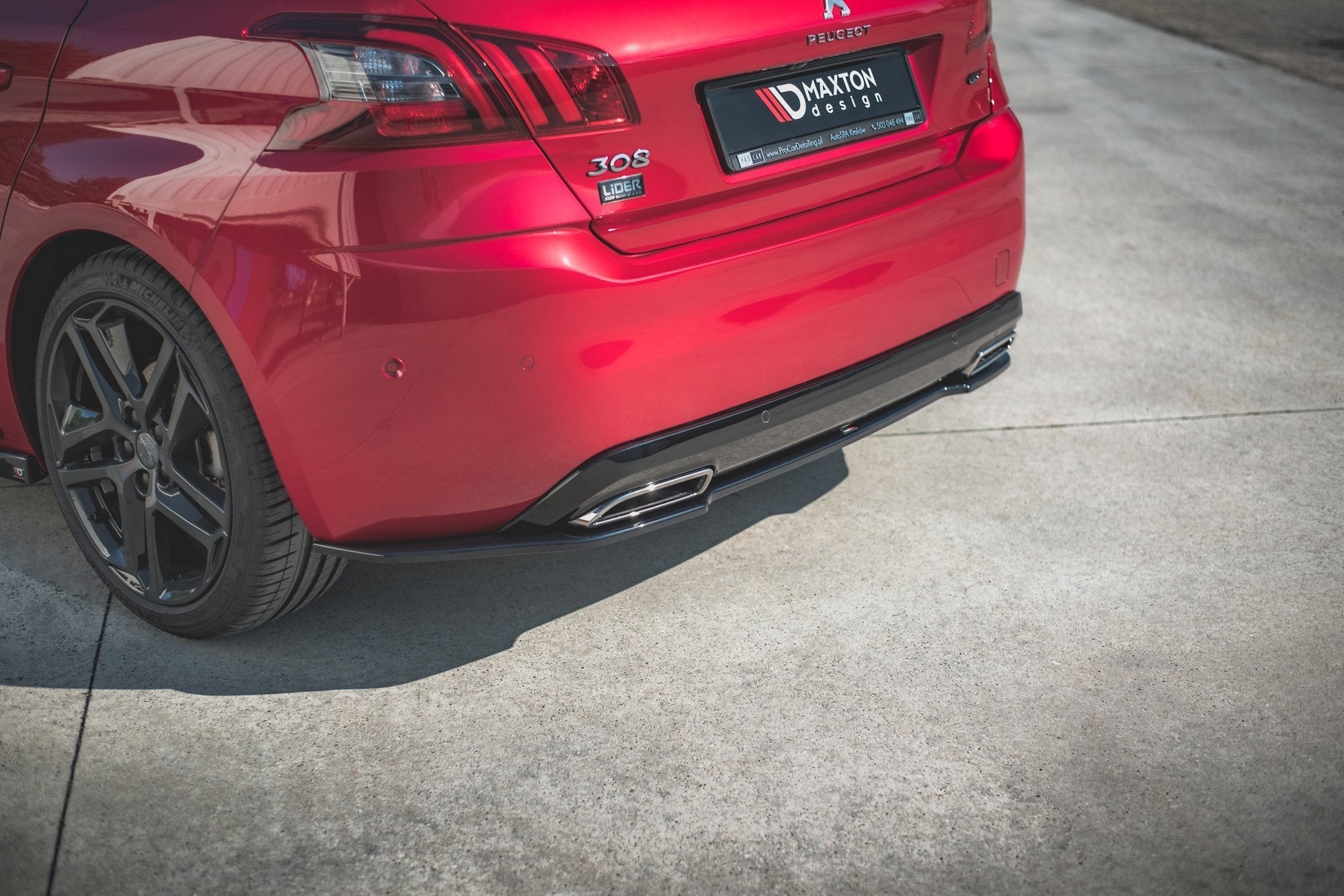 Prelungire splitter bara spate Peugeot 308 GT Mk2 Facelift 2017- v3 - Maxton Design