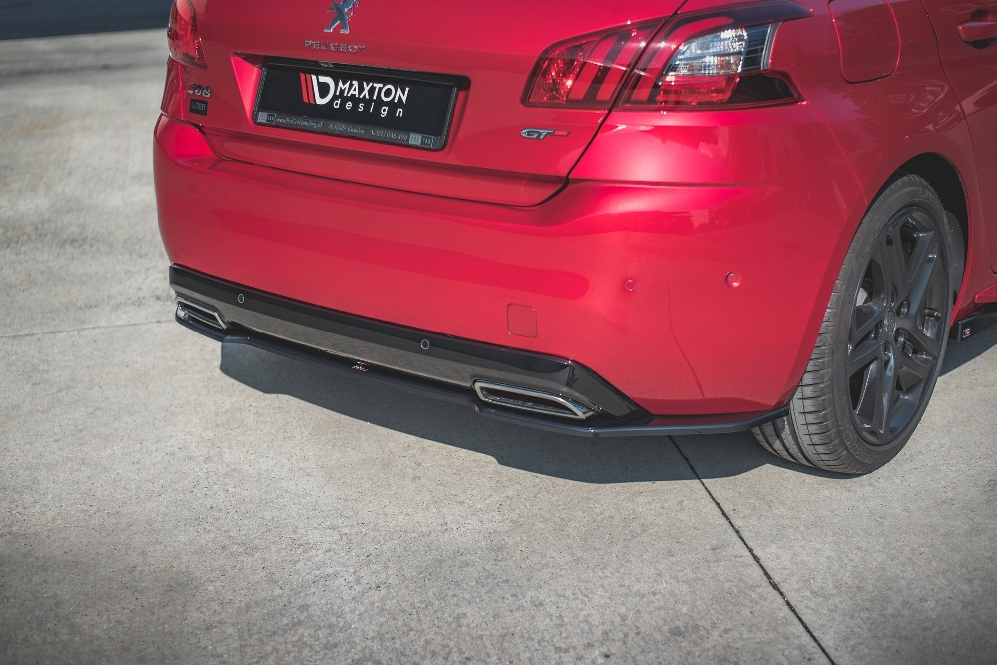 Prelungire splitter bara spate Peugeot 308 GT Mk2 Facelift 2017- v3 - Maxton Design