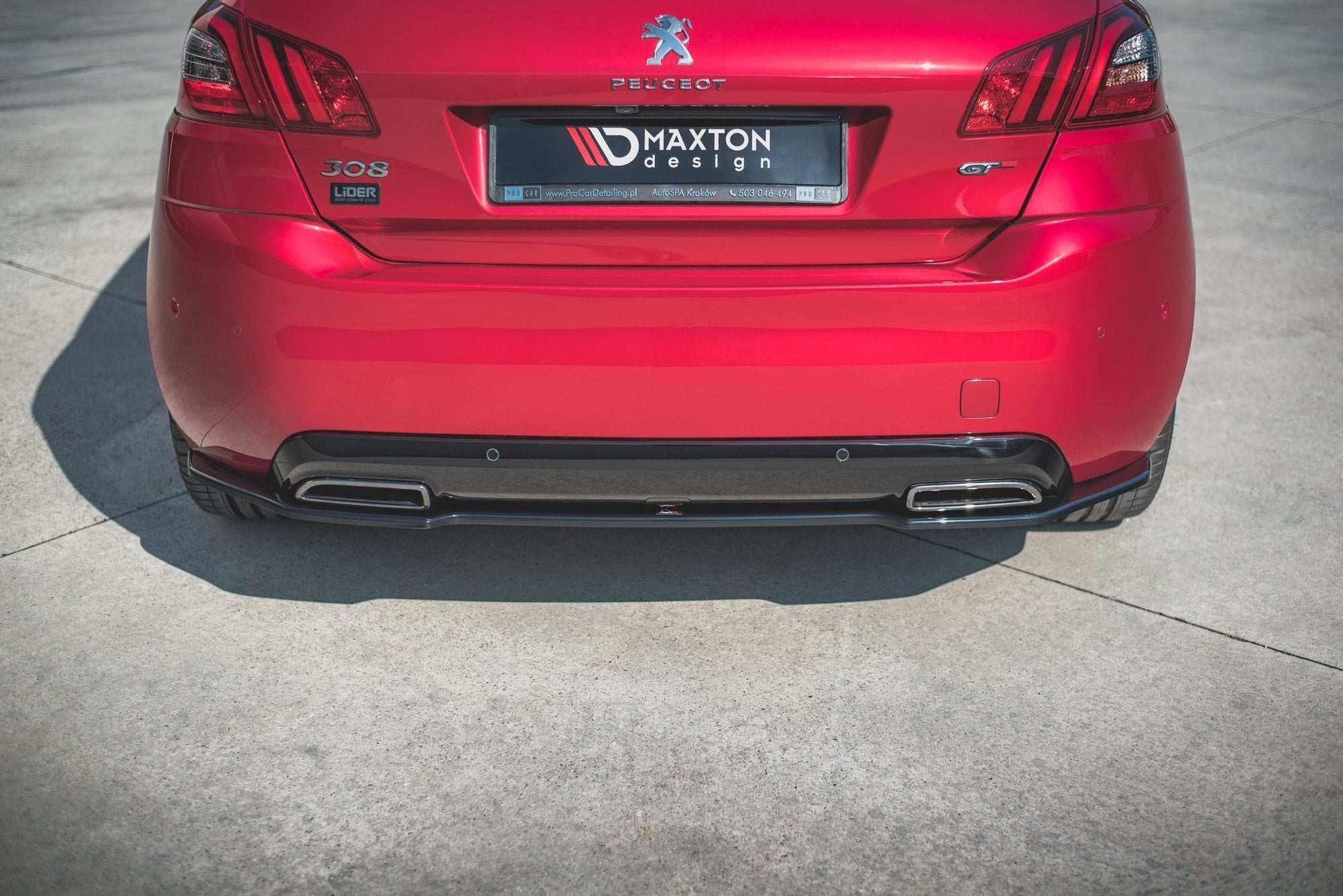 Prelungire splitter bara spate Peugeot 308 GT Mk2 Facelift 2017- v3 - Maxton Design