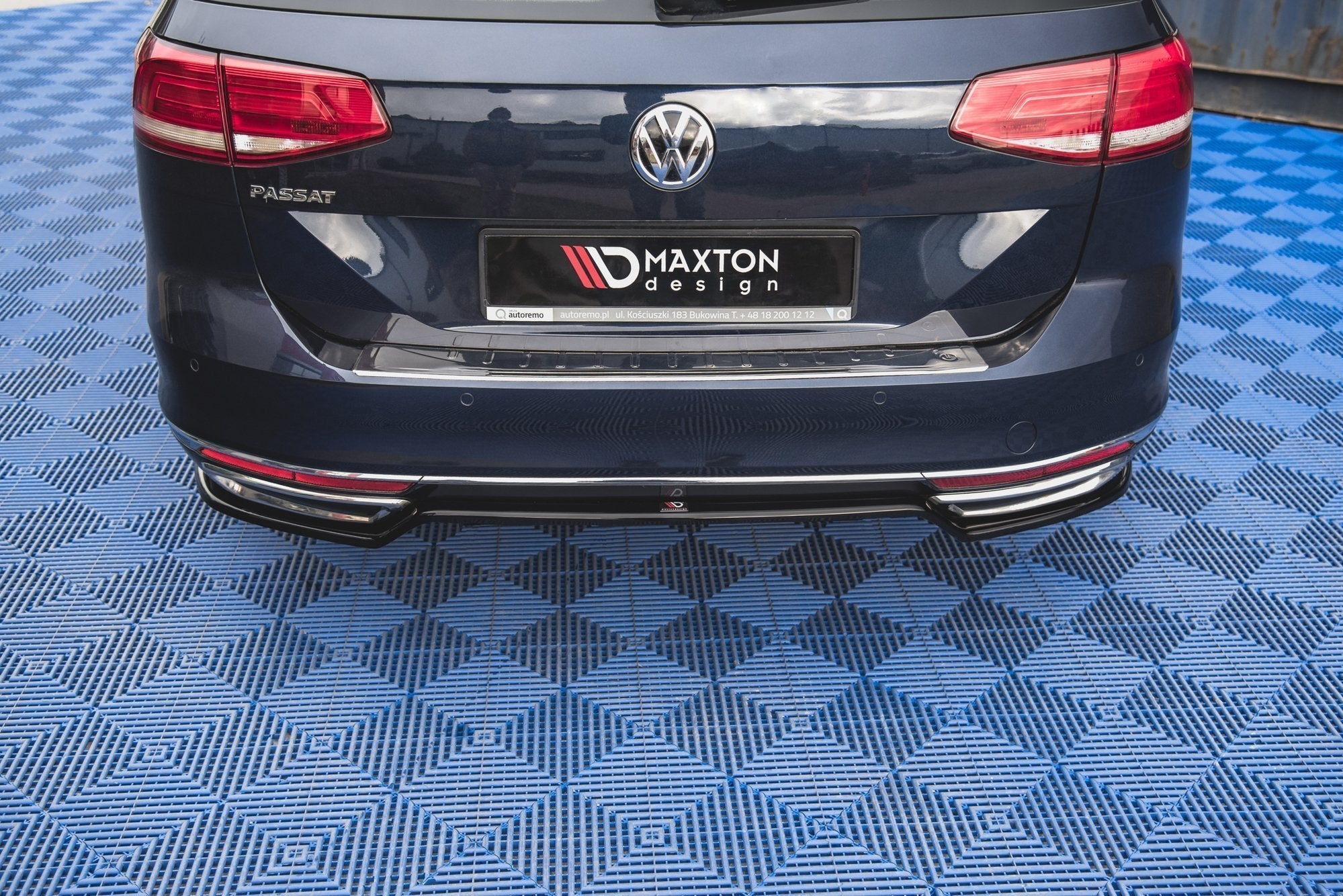Prelungire splitter bara spate Volkswagen Passat B8 2014- v5 - Maxton Design