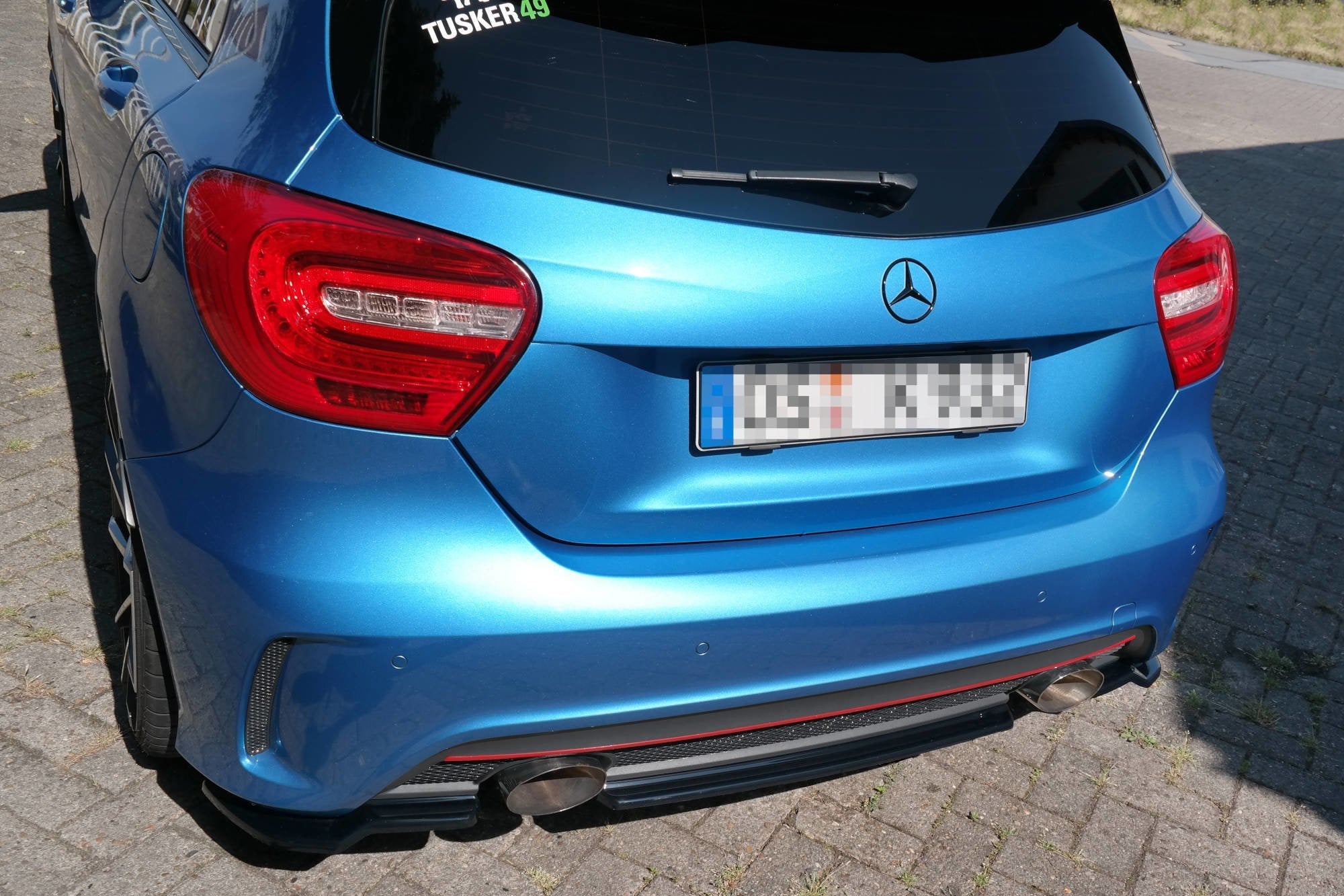 Prelungire splitter bara spate Mercedes A Class W176 Amg-Line 2013-2015 v4 - Maxton Design