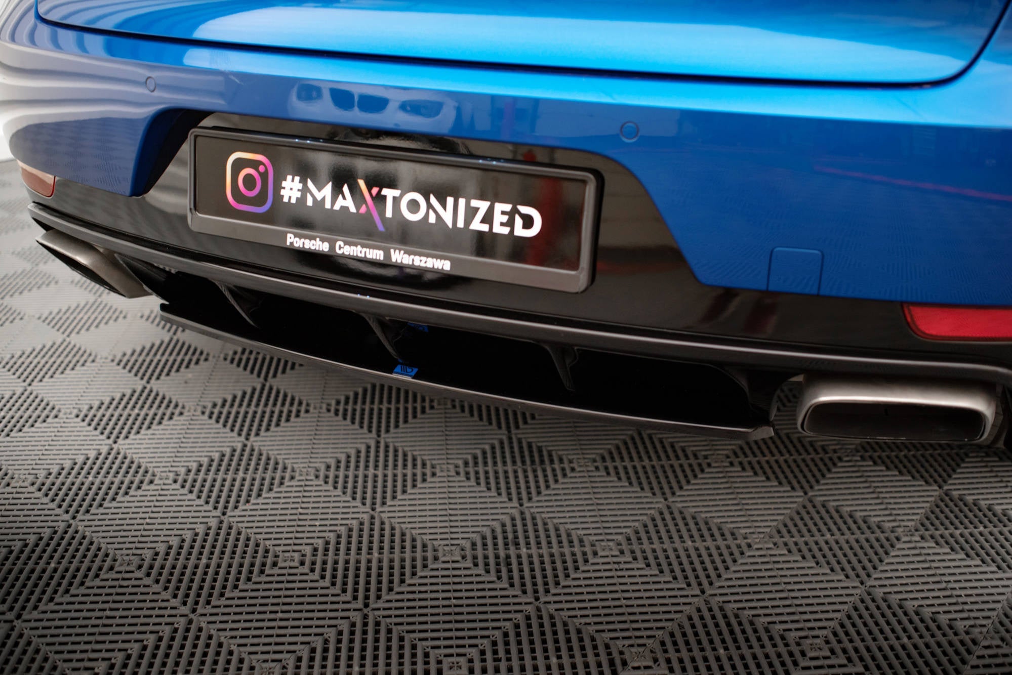 Prelungire splitter bara spate Porsche Macan Mk1 2014-2018 v2 - Maxton Design