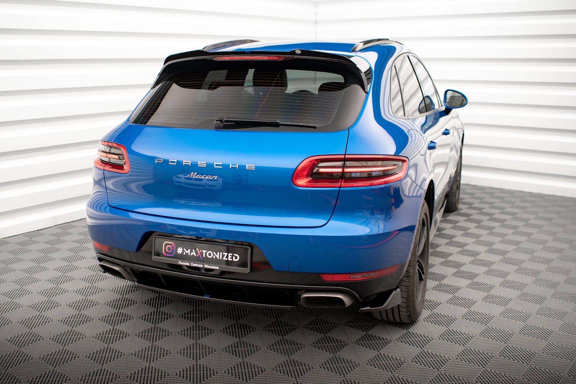 Prelungire splitter bara spate Porsche Macan Mk1 2014-2018 v2 - Maxton Design