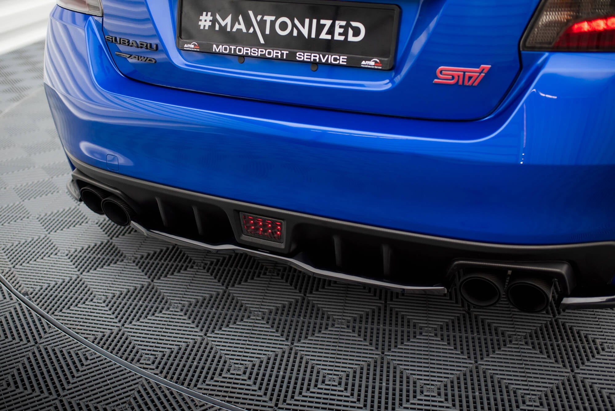 Prelungire splitter bara spate Subaru WRX STI Mk1 2014-2021 v1 - Maxton Design