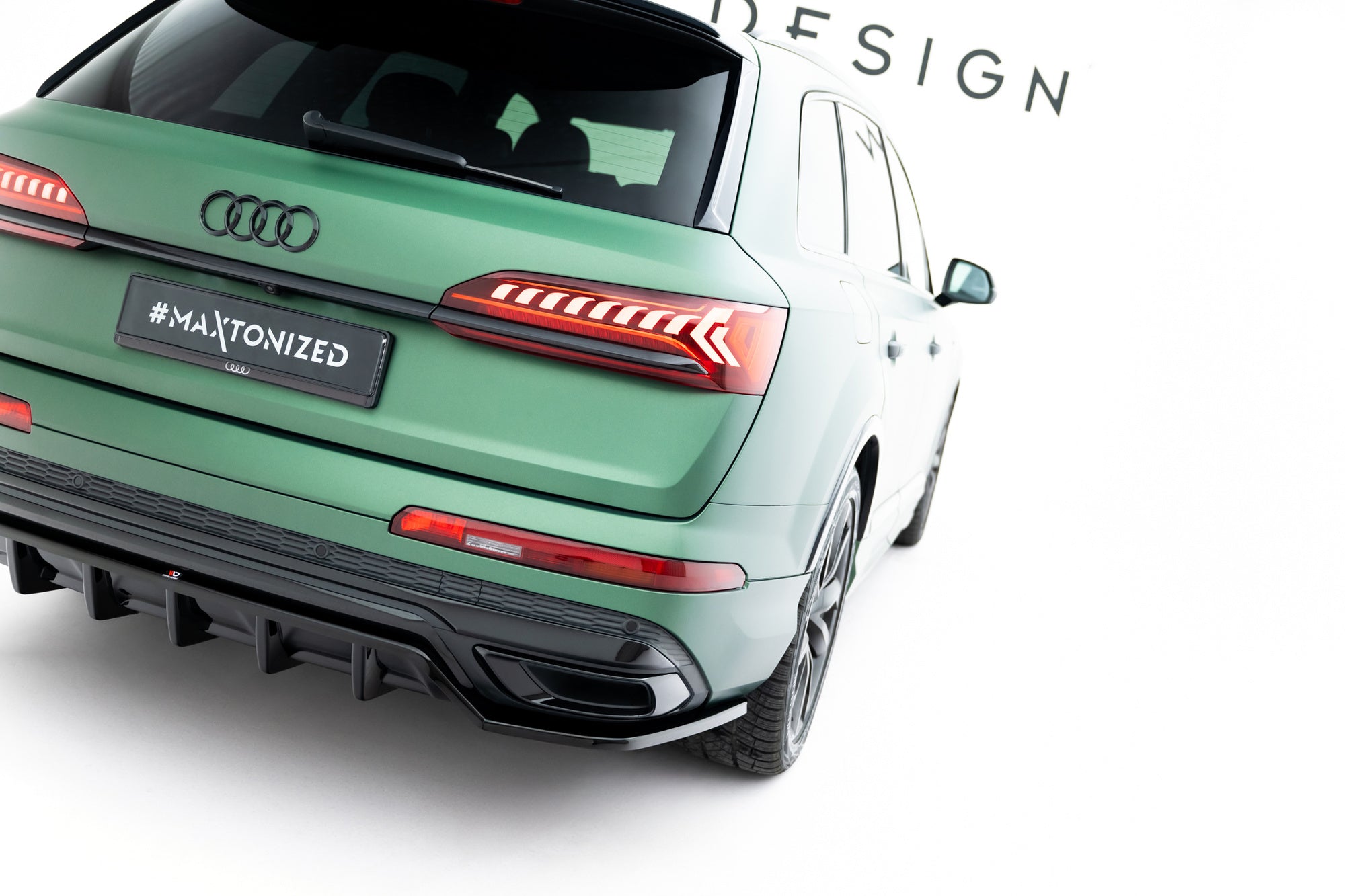 Prelungire splitter bara spate Audi Q7 S-Line Mk2 Facelift 2019-2023 v8 - Maxton Design