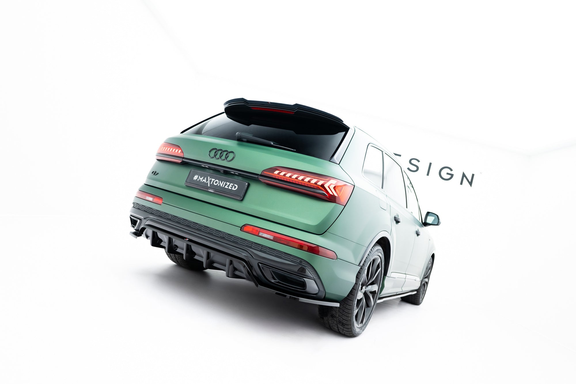 Prelungire splitter bara spate Audi Q7 S-Line Mk2 Facelift 2019-2023 v8 - Maxton Design