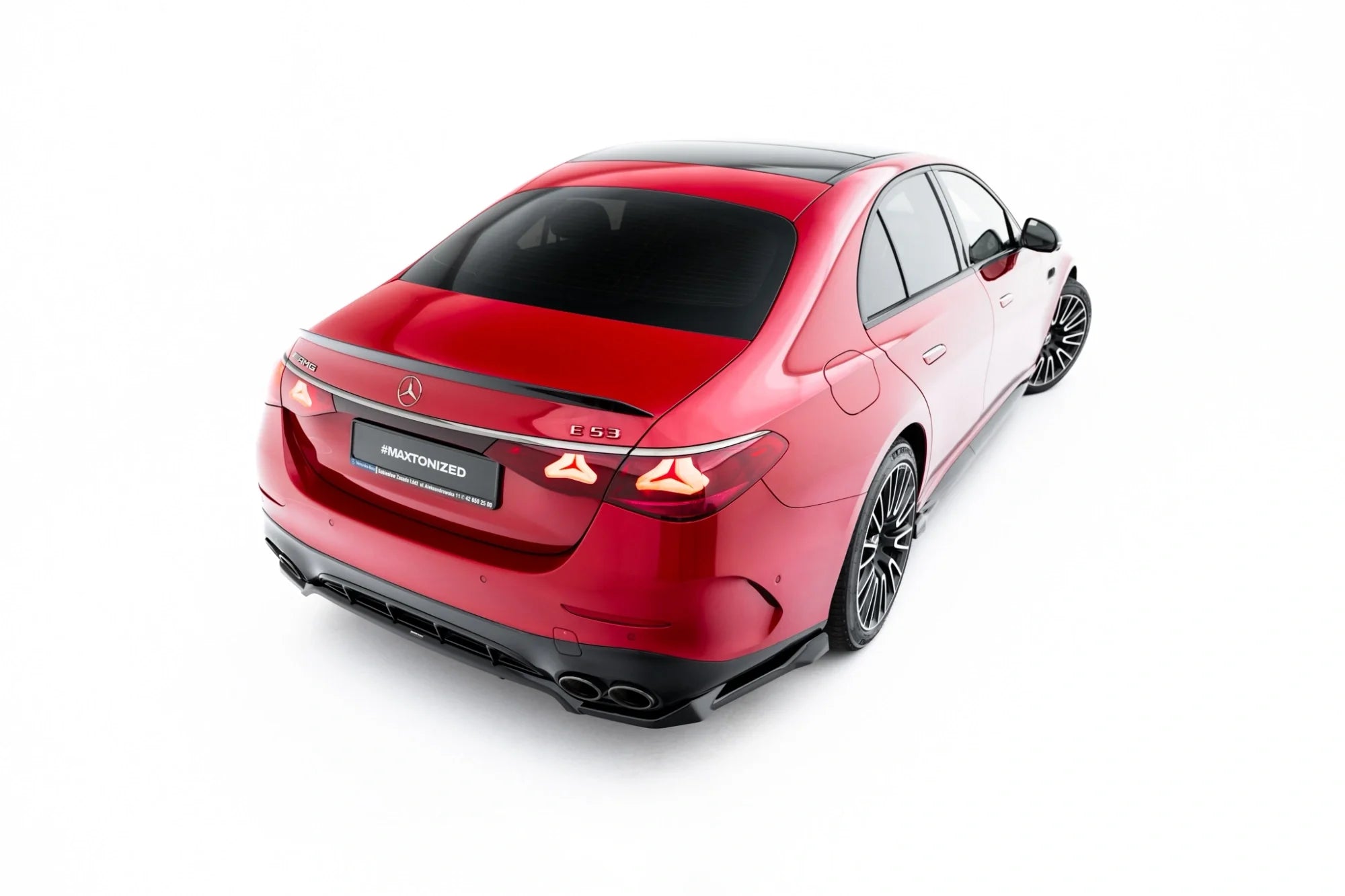 Prelungire splitter bara spate (cu aripi laterale) Mercedes-AMG E53 Sedan / Estate W214 - Maxton Design