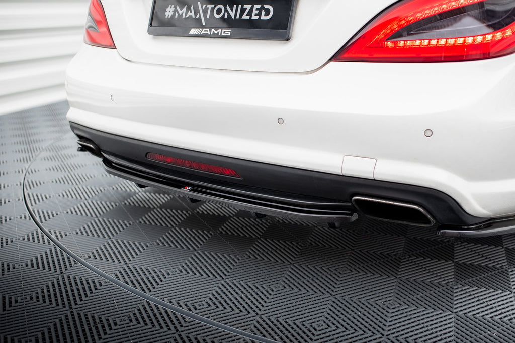 Prelungire splitter bara spate Mercedes CLS C218 Amg Line 2011-2014 v6 - Maxton Design