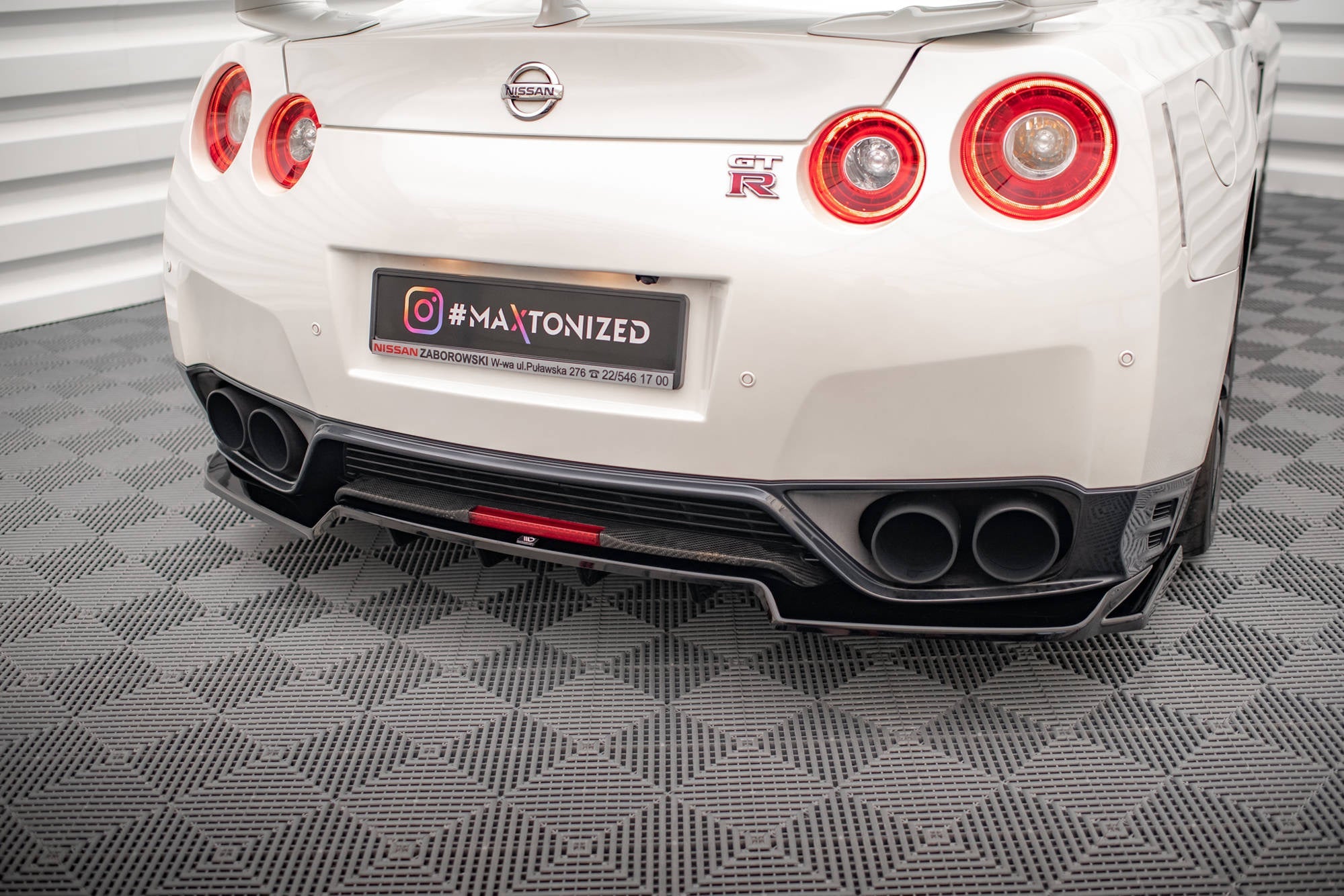 Prelungire splitter bara spate Nissan GTR R35 Facelift 2011-2016 v1 - Maxton Design