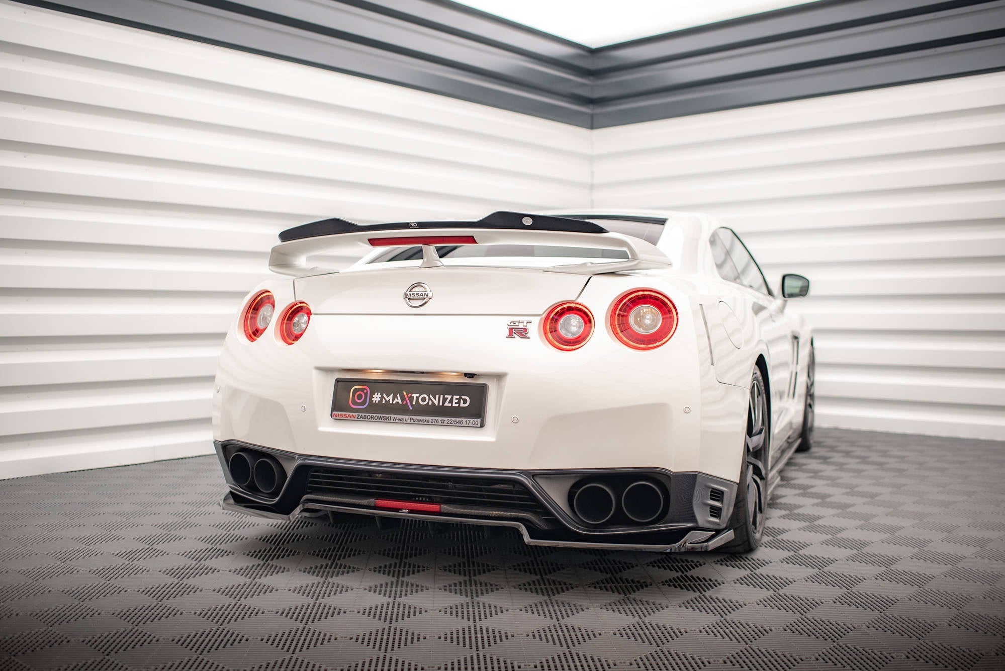 Prelungire splitter bara spate Nissan GTR R35 Facelift 2011-2016 v1 - Maxton Design