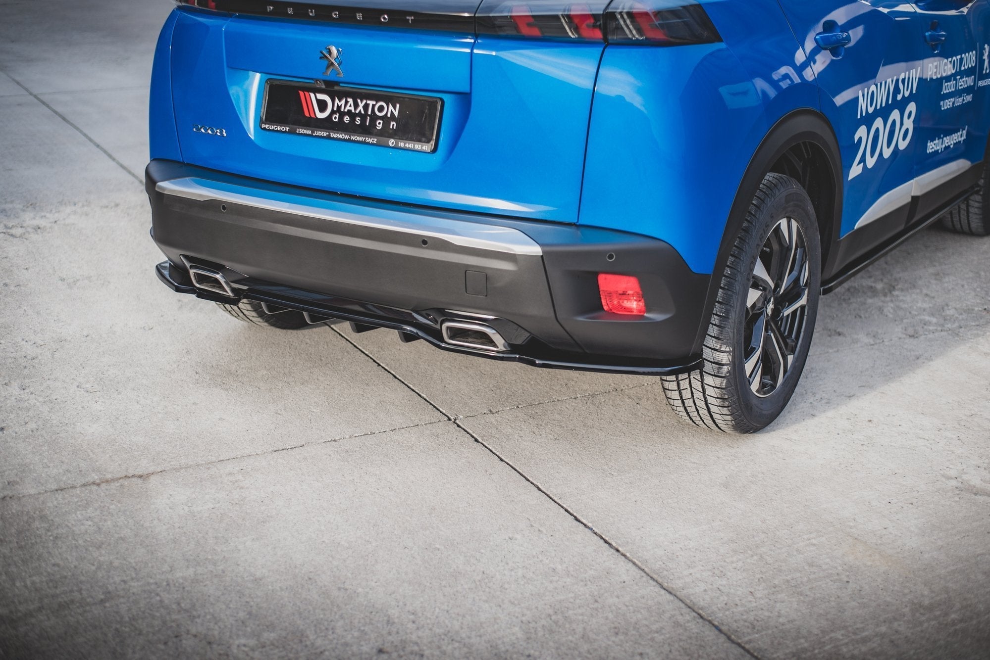 Prelungire splitter bara spate Peugeot 2008 Mk2 2019- v1 - Maxton Design
