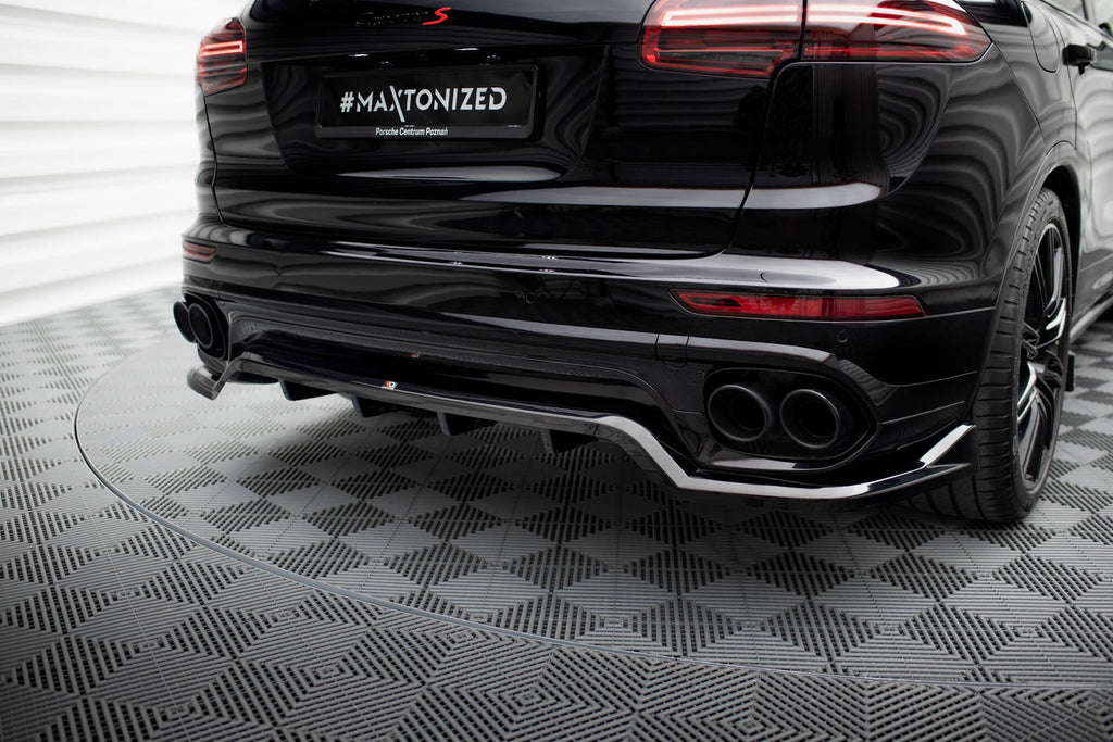 Prelungire splitter bara spate Porsche Cayenne Mk2 Facelift 2014-2018 v3 - Maxton Design