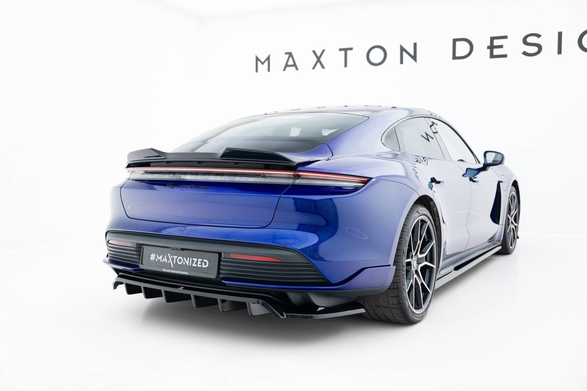 Prelungire splitter bara spate Porsche Taycan Turbo S Mk1 2019-2024 v3 - Maxton Design