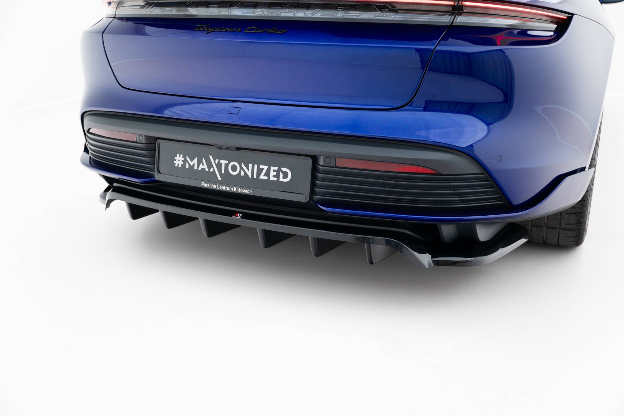 Prelungire splitter bara spate Porsche Taycan Turbo S Mk1 2019-2024 v3 - Maxton Design