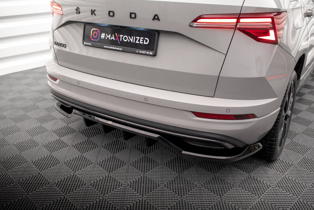 Prelungire splitter bara spate Skoda Karoq Sportline Mk1 Facelift 2021- v2 - Maxton Design