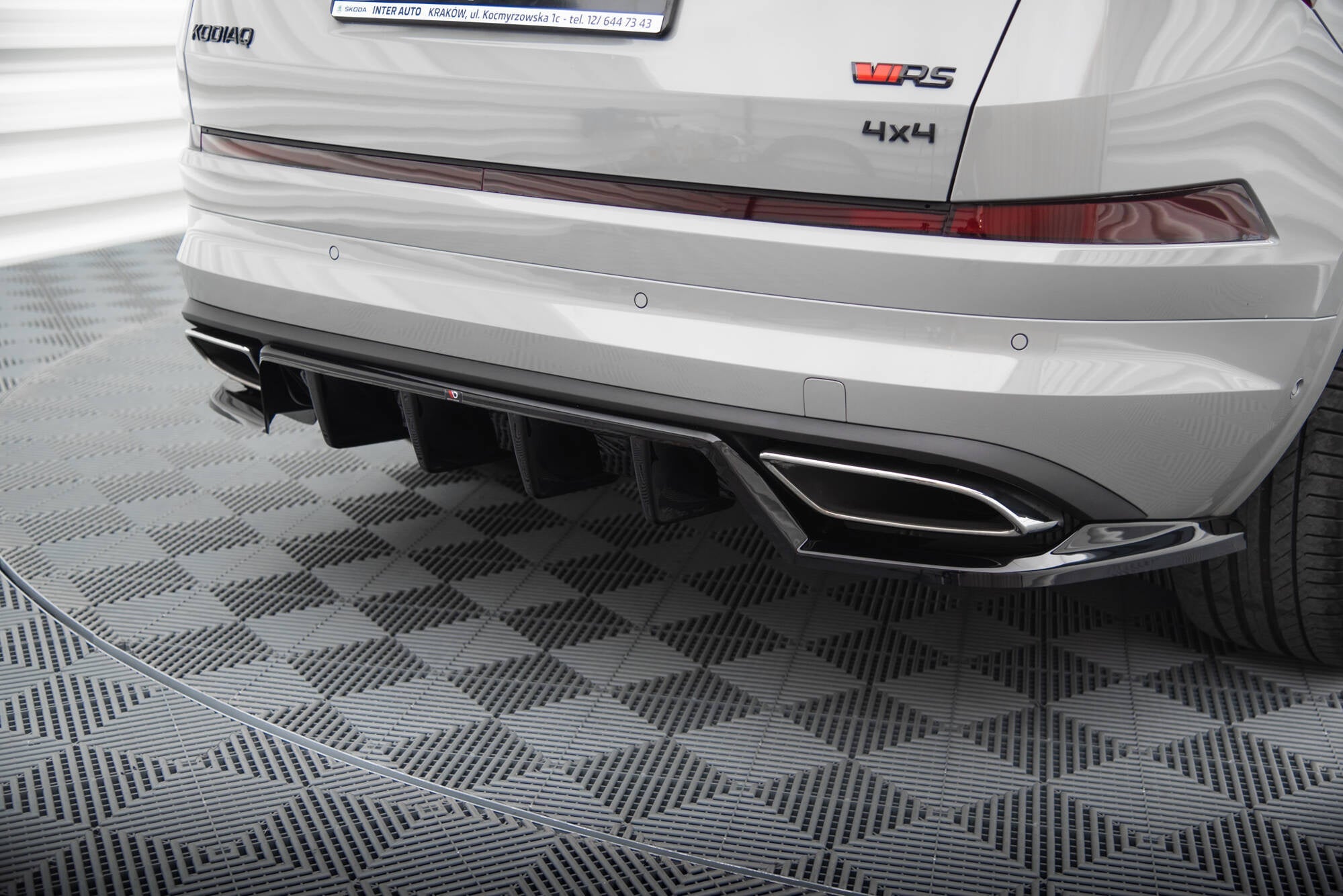 Prelungire splitter bara spate Skoda Kodiaq RS Mk1 Facelift 2017-2023 v3 - Maxton Design