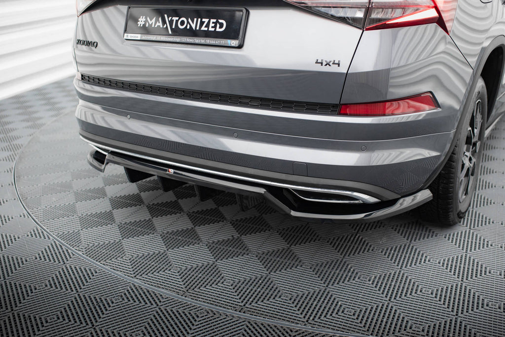 Prelungire splitter bara spate Skoda Kodiaq Sportline Mk1 Facelift 2017-2023 v4 - Maxton Design