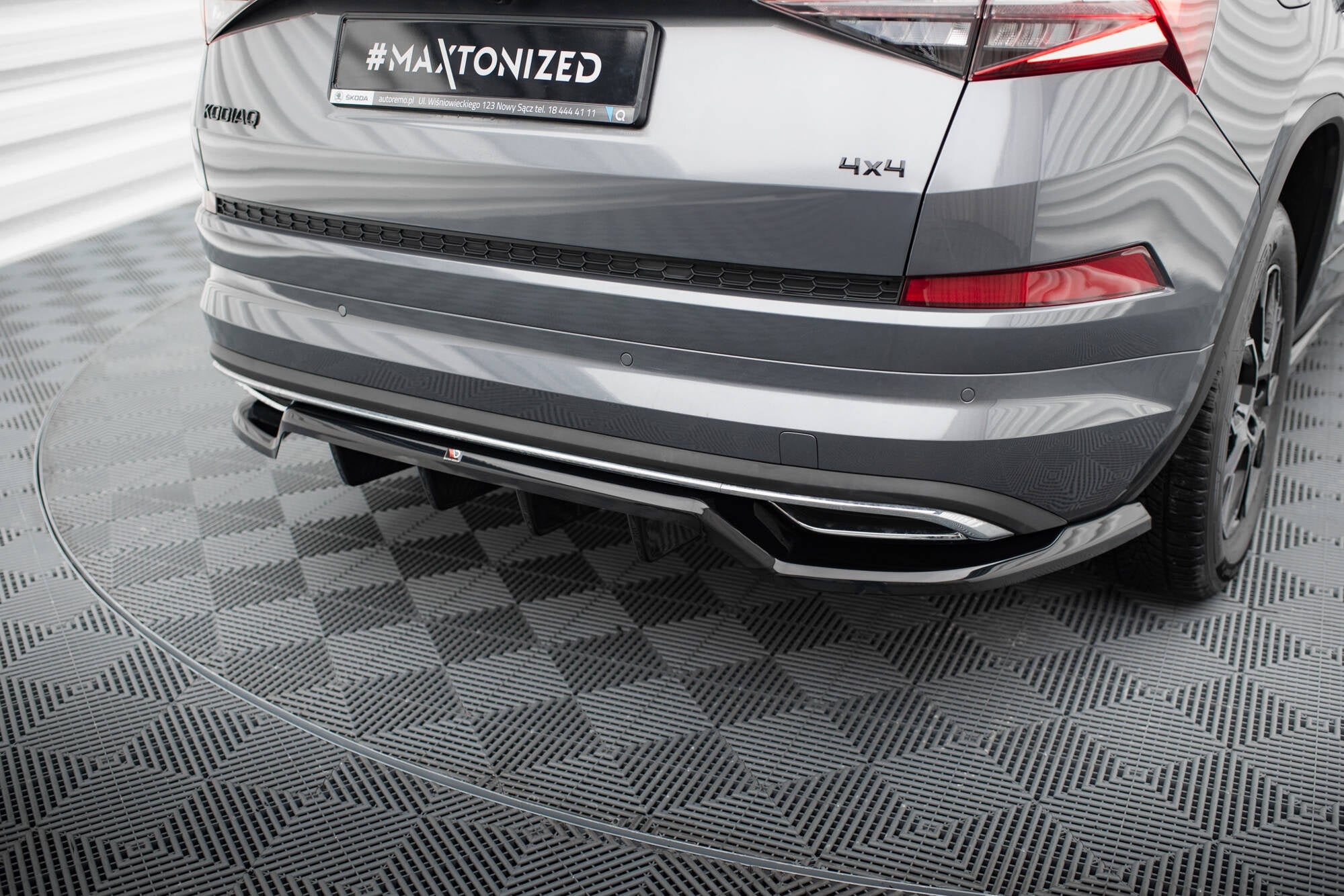 Prelungire splitter bara spate Skoda Kodiaq Sportline Mk1 Facelift 2017-2023 v4 - Maxton Design