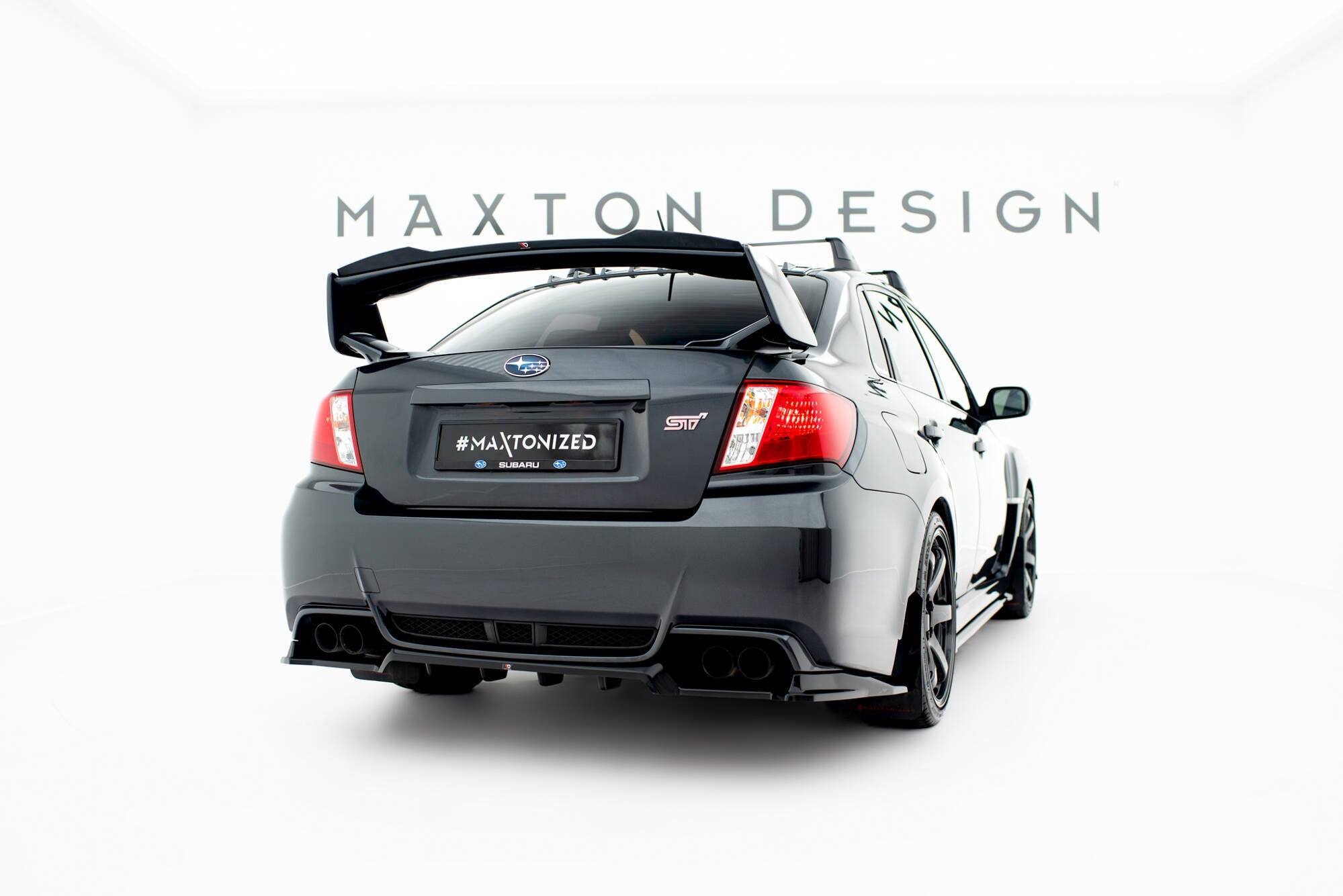 Prelungire splitter bara spate Subaru Impreza WRX STI Mk3 Facelift 2011-2014 v7 - Maxton Design