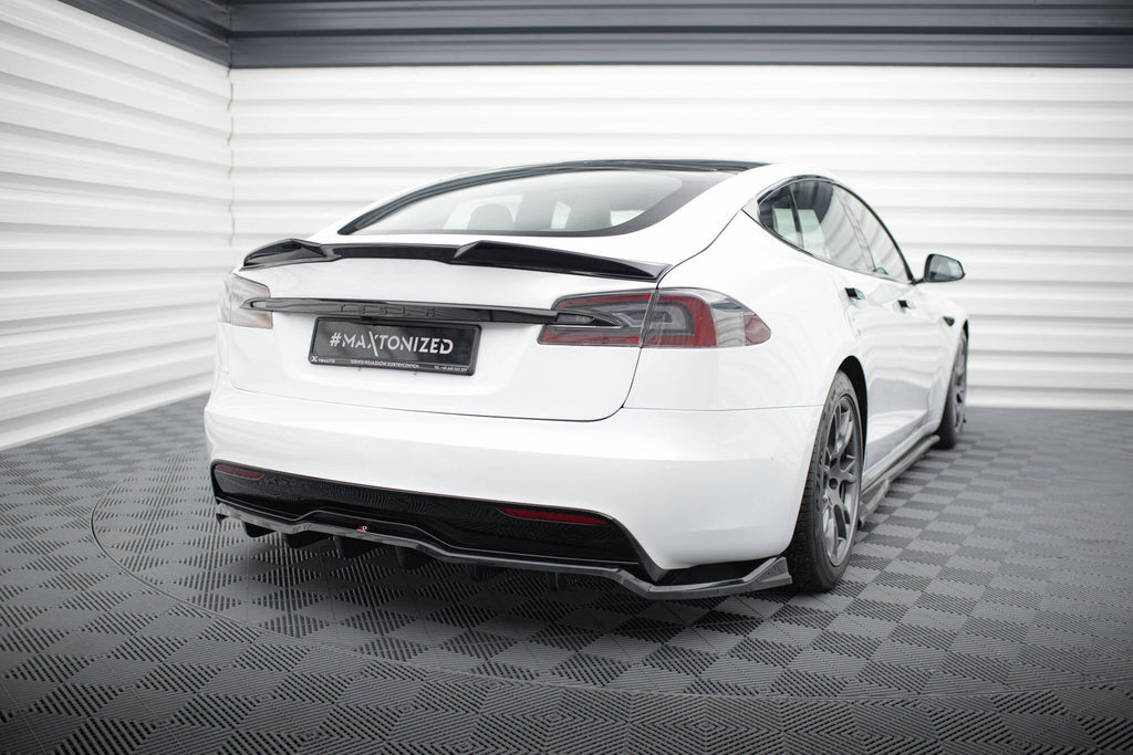 Prelungire splitter bara spate Tesla Model S Plaid Mk1 Facelift 2021- v3 - Maxton Design