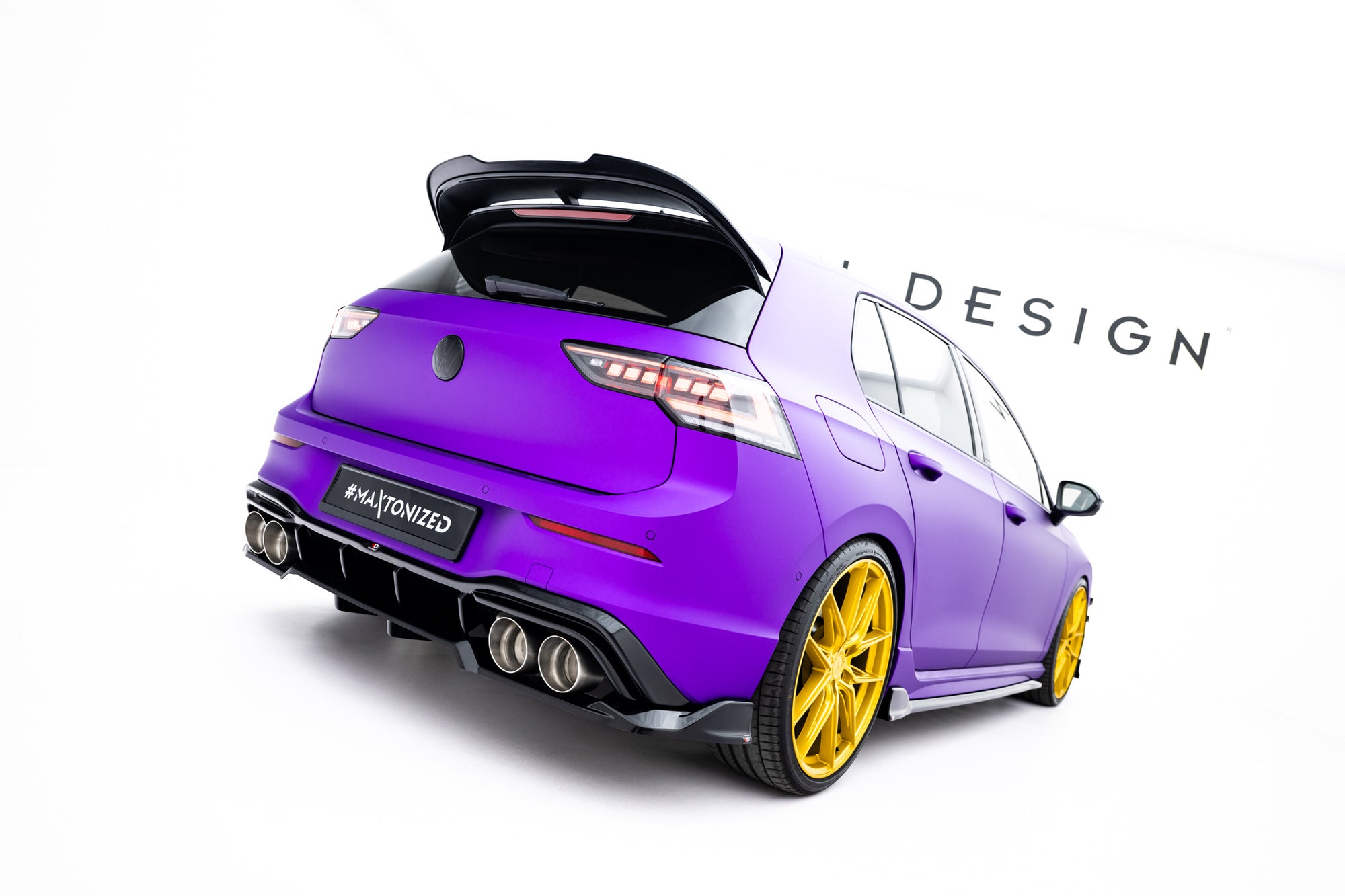 Prelungire splitter bara spate Volkswagen Golf R Mk8 / Mk8 Facelift 2019- v57 - Maxton Design