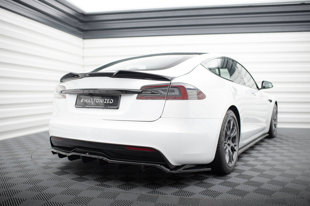 Prelungire splitter bara spate Tesla Model S Plaid Mk1 Facelift 2021- v4 - Maxton Design