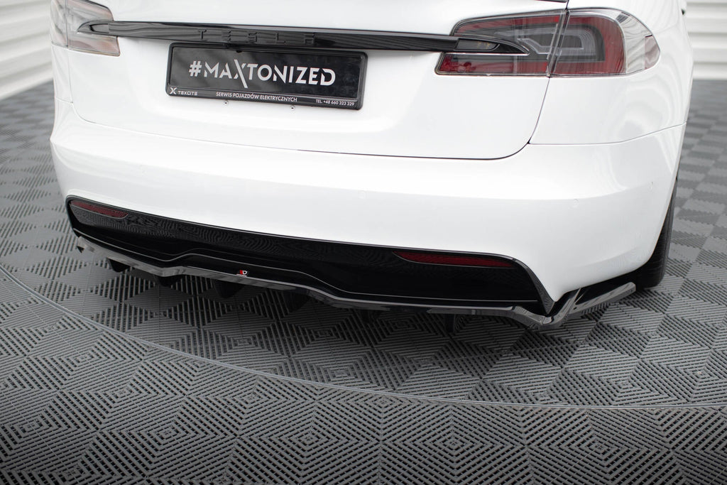 Prelungire splitter bara spate Tesla Model S Plaid Mk1 Facelift 2021- v4 - Maxton Design