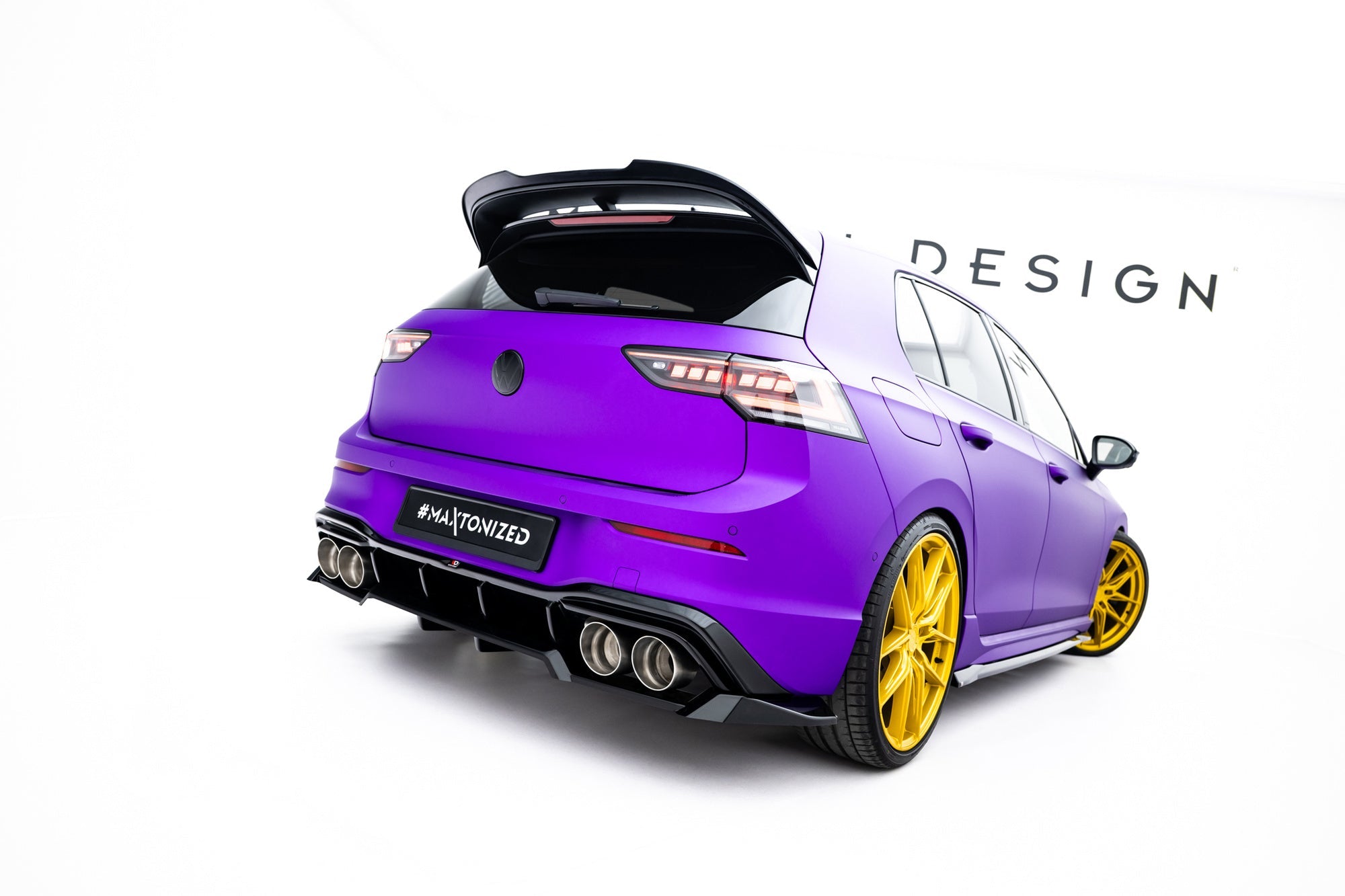 Prelungire splitter bara spate Volkswagen Golf R Mk8 / Mk8 Facelift 2019- v58 - Maxton Design