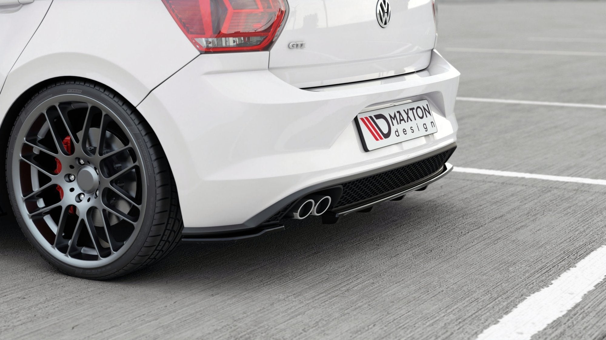 Prelungire splitter bara spate Volkswagen Polo GTI Mk6 2017- v11 - Maxton Design