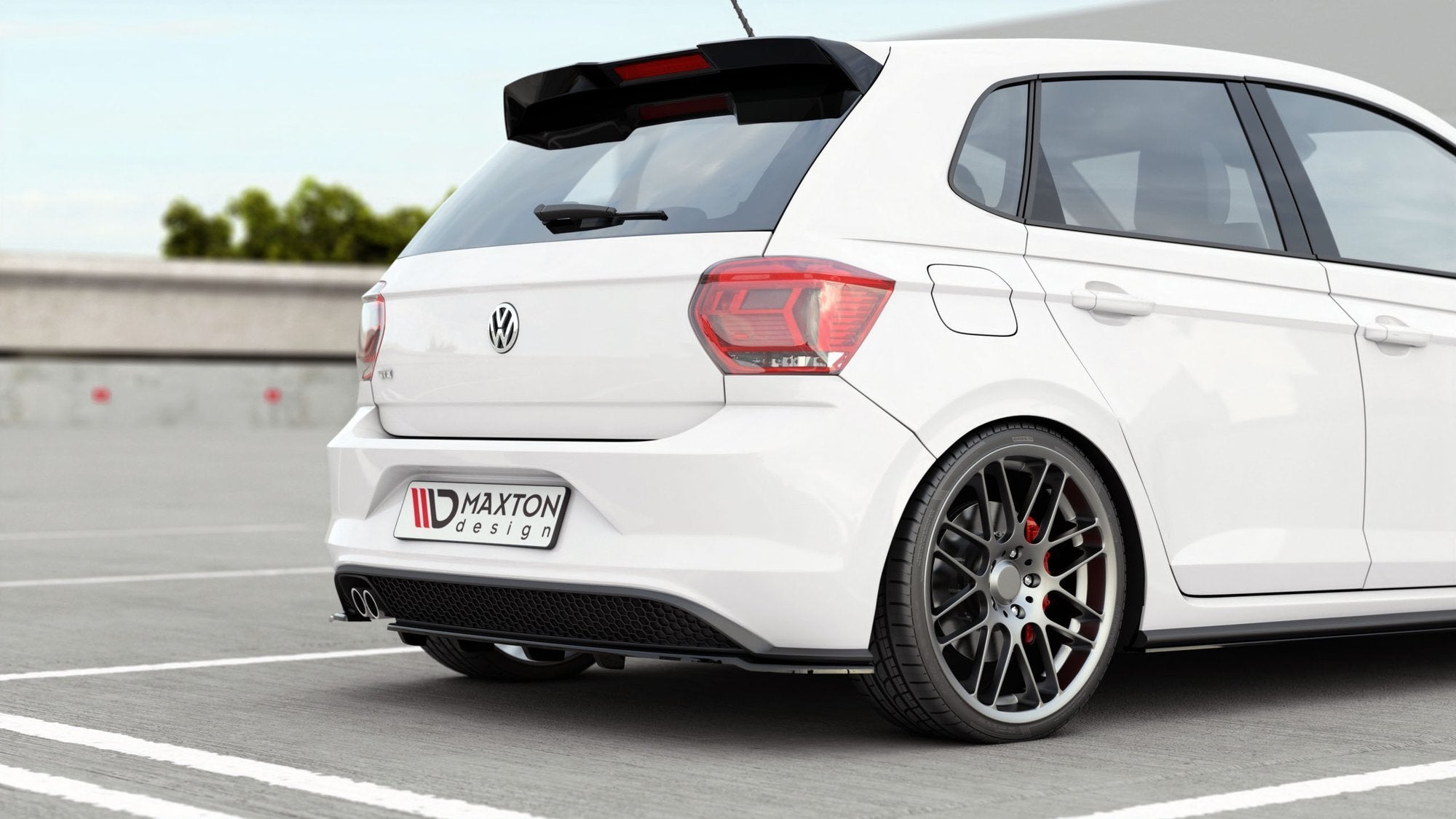 Prelungire splitter bara spate Volkswagen Polo GTI Mk6 2017- v11 - Maxton Design