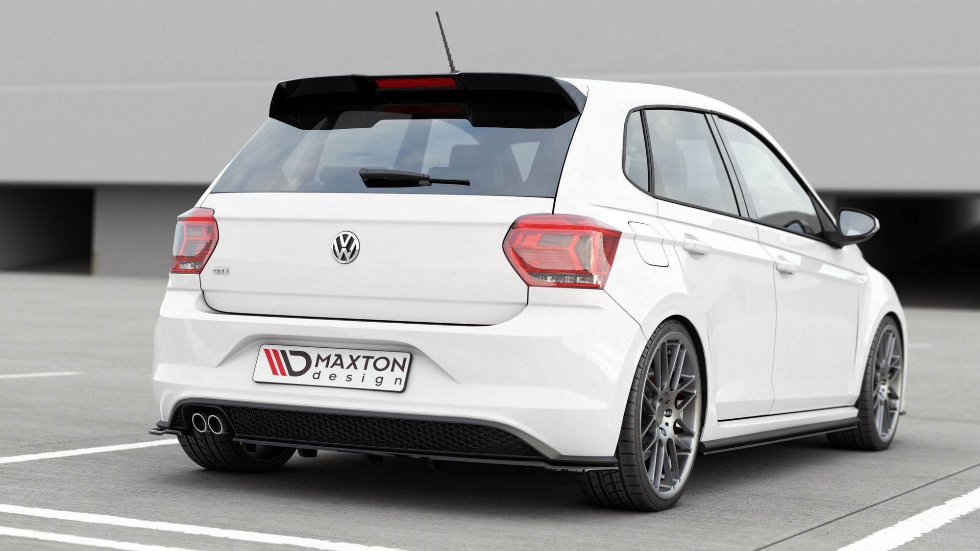 Prelungire splitter bara spate Volkswagen Polo GTI Mk6 2017- v11 - Maxton Design