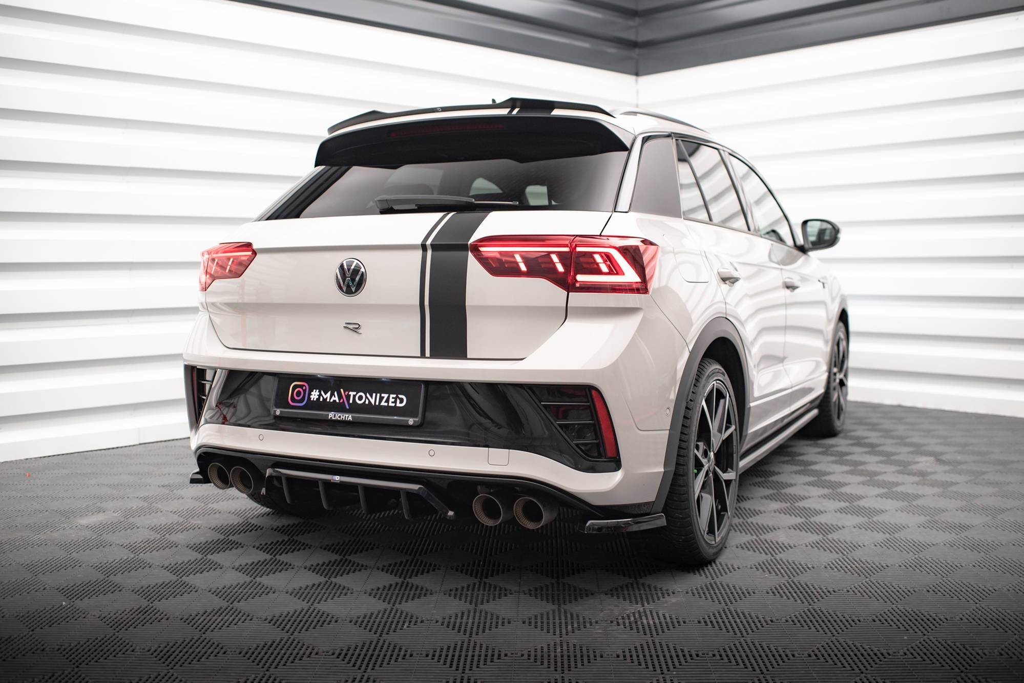 Prelungire splitter bara spate Volkswagen T-Roc R Mk1 Facelift 2021- v4 - Maxton Design