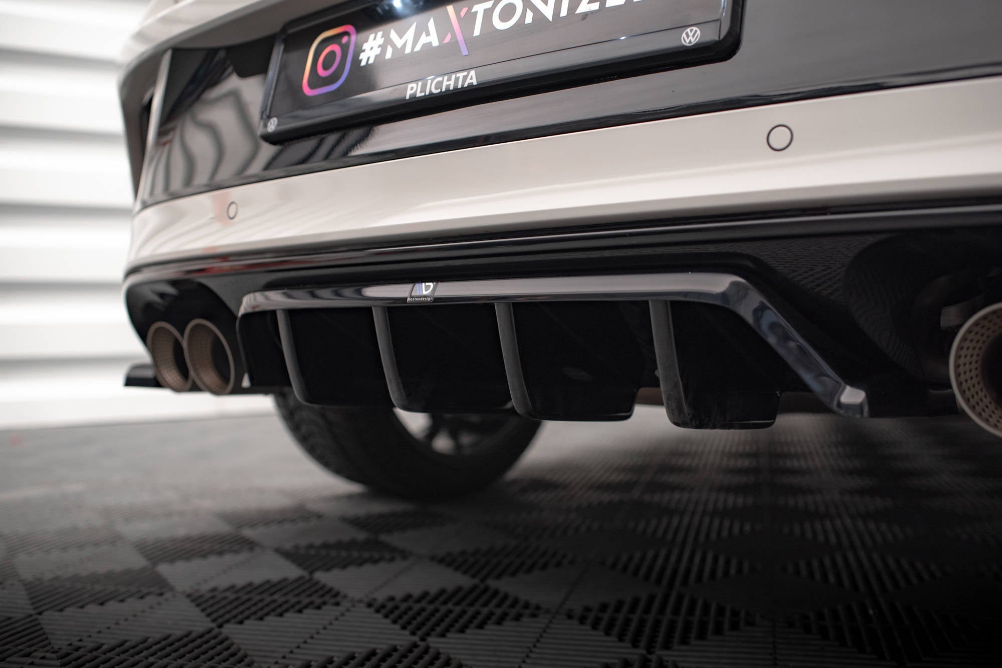 Prelungire splitter bara spate Volkswagen T-Roc R Mk1 Facelift 2021- v4 - Maxton Design