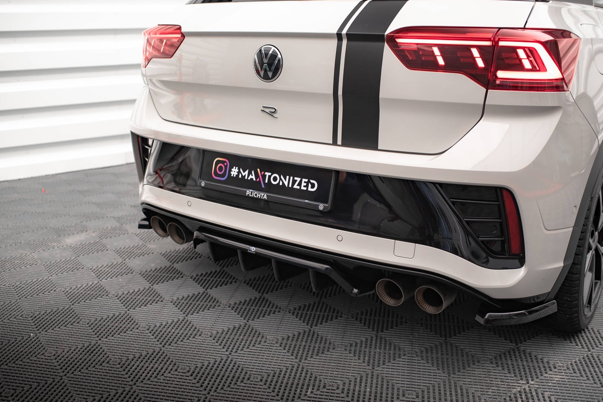 Prelungire splitter bara spate Volkswagen T-Roc R Mk1 Facelift 2021- v4 - Maxton Design