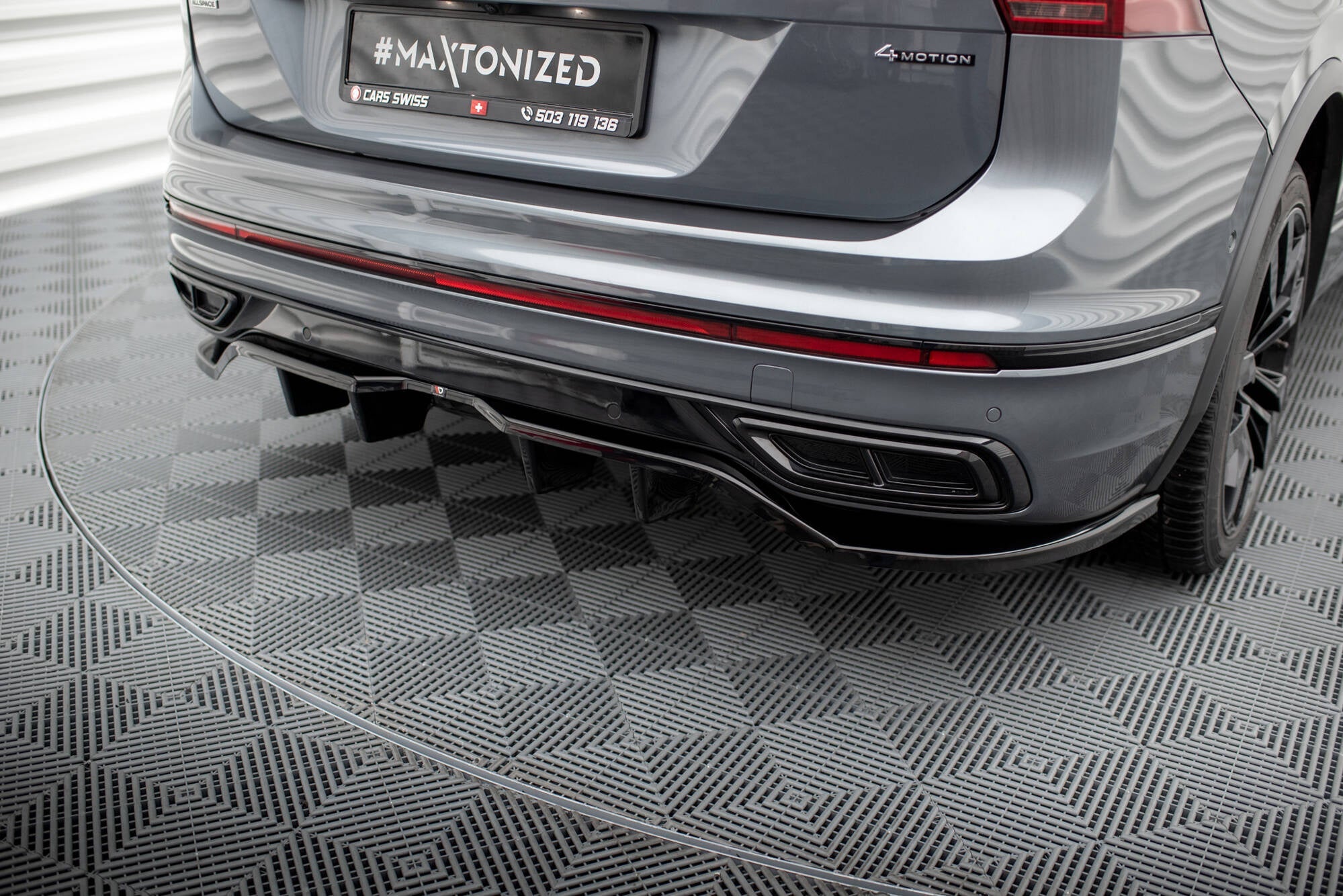 Prelungire splitter bara spate Volkswagen Tiguan Allspace R-Line Mk2 Facelift 2020- v7 - Maxton Design