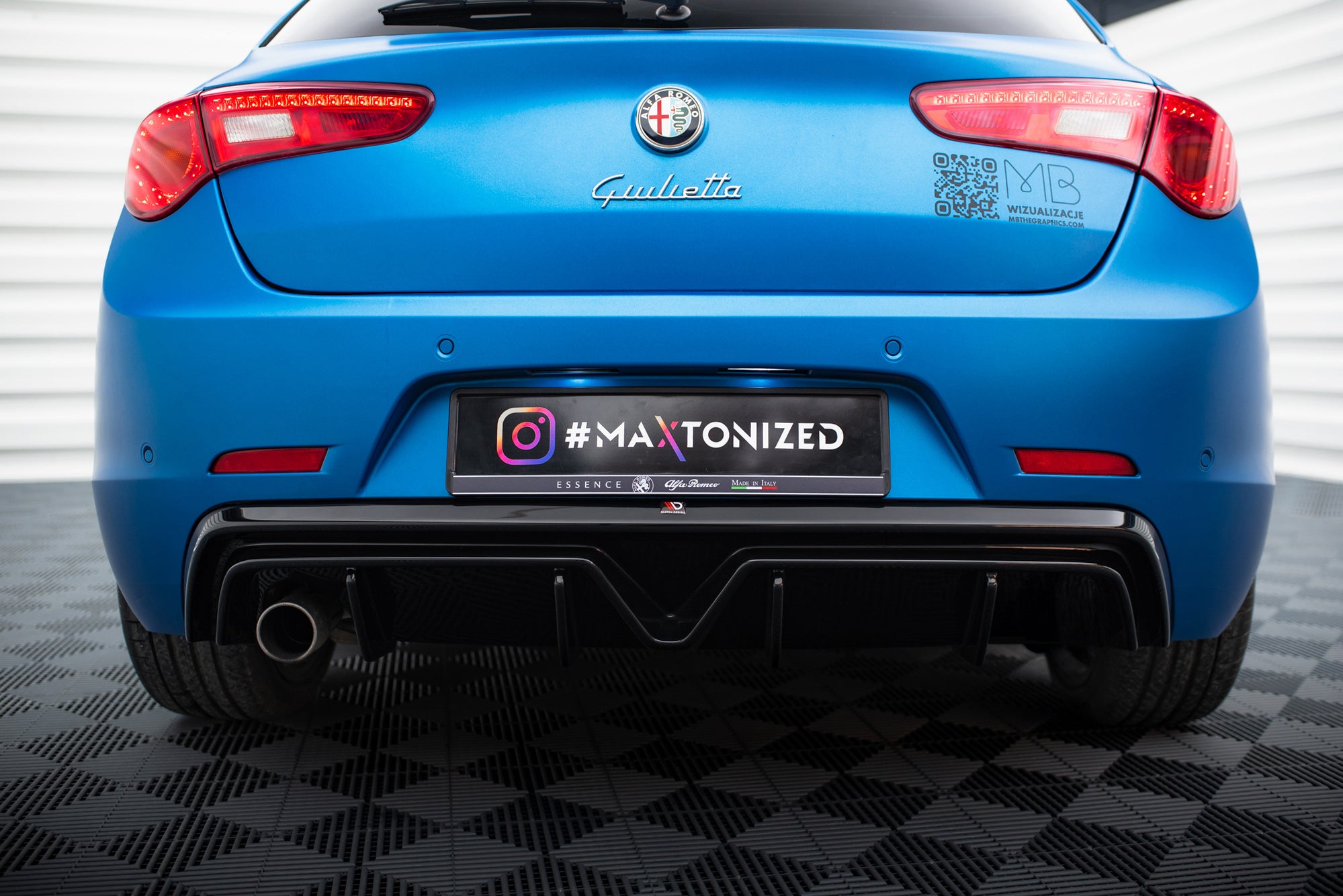 Prelungire difuzor bara spate Alfa Romeo Giulietta Facelift 2016-2020 v4 - Maxton Design