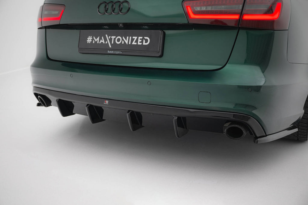 Prelungire difuzor bara spate Audi A6 S-line Avant C7 2011-2014 v28 - Maxton Design
