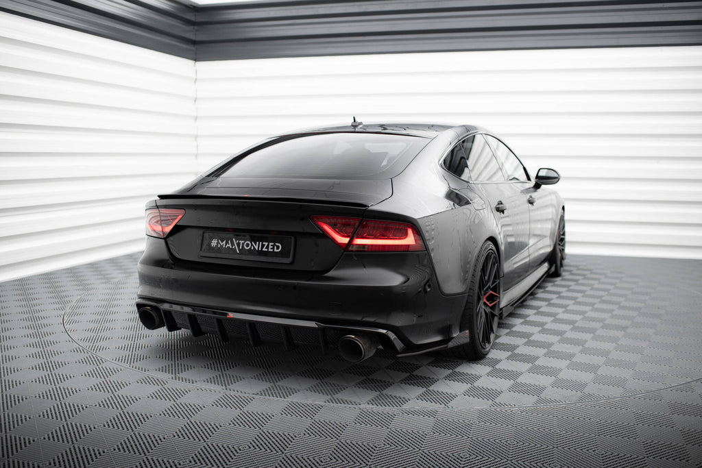 Prelungire difuzor bara spate Audi A7 S-Line C7 2010-2014 v12 - Maxton Design