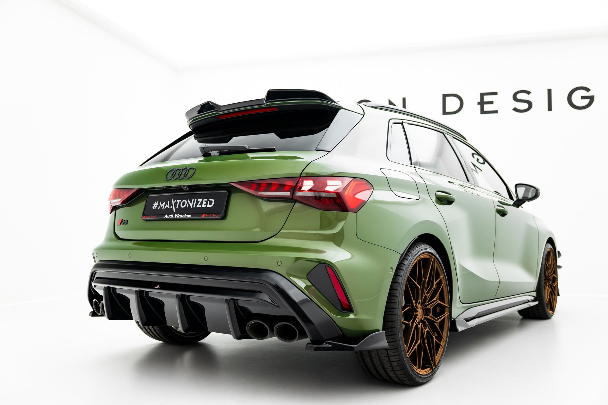 Prelungire difuzor bara spate Audi S3 Sportback 8Y Facelift 2024- v75 - Maxton Design