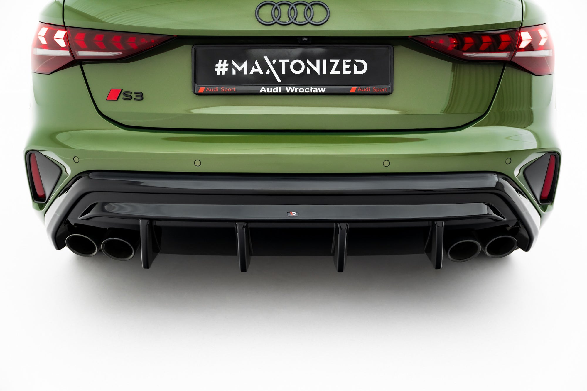 Prelungire difuzor bara spate Audi S3 Sportback 8Y Facelift 2024- v75 - Maxton Design