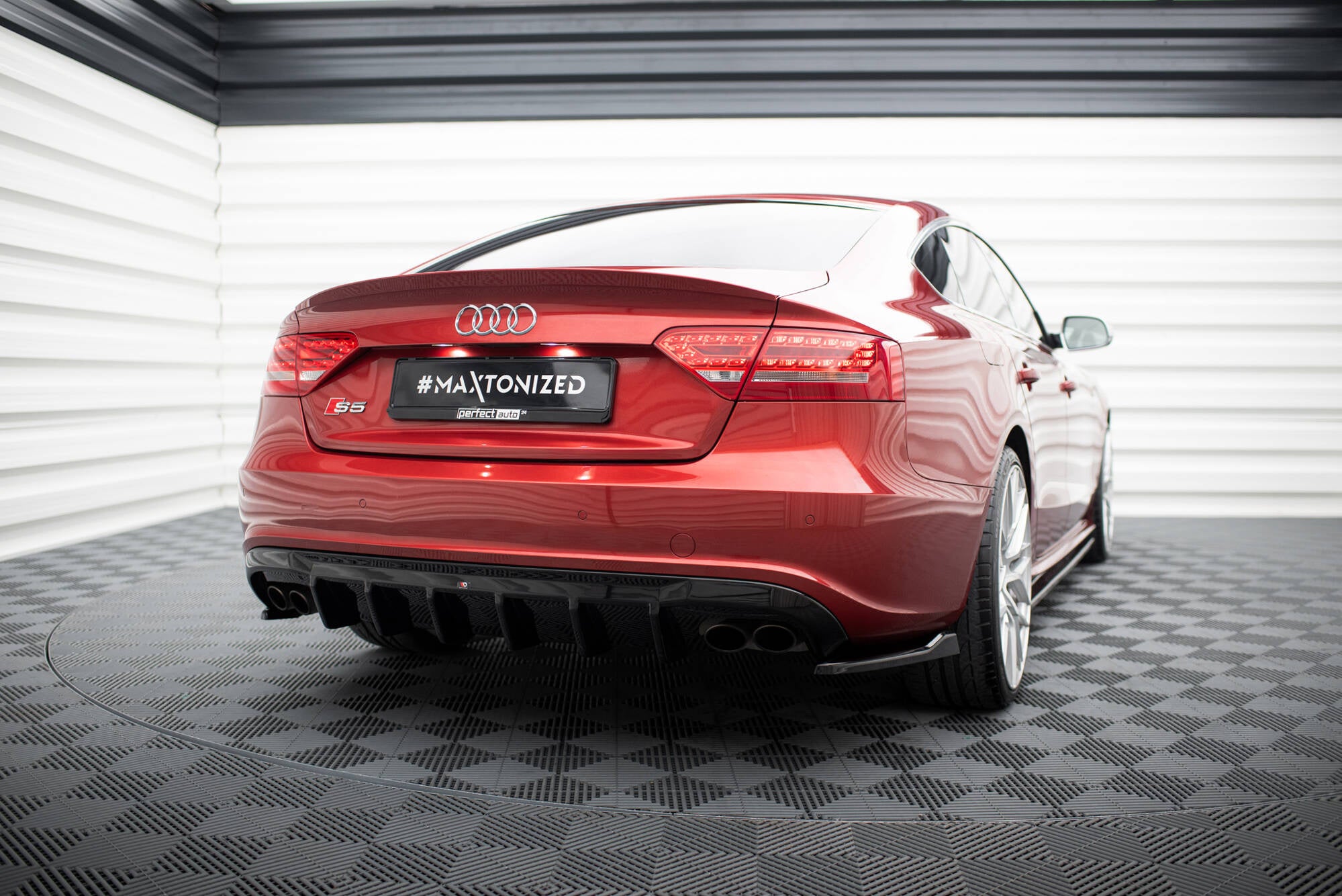 Prelungire difuzor bara spate Audi A5 Sline S5 Sportback 8T 2007-2011 v45 - Maxton Design