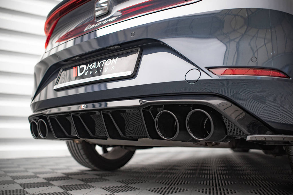 Prelungire difuzor bara spate si imitatii evacuare finala Seat Leon FR Hatchback Mk4 2020- v26 - Maxton Design