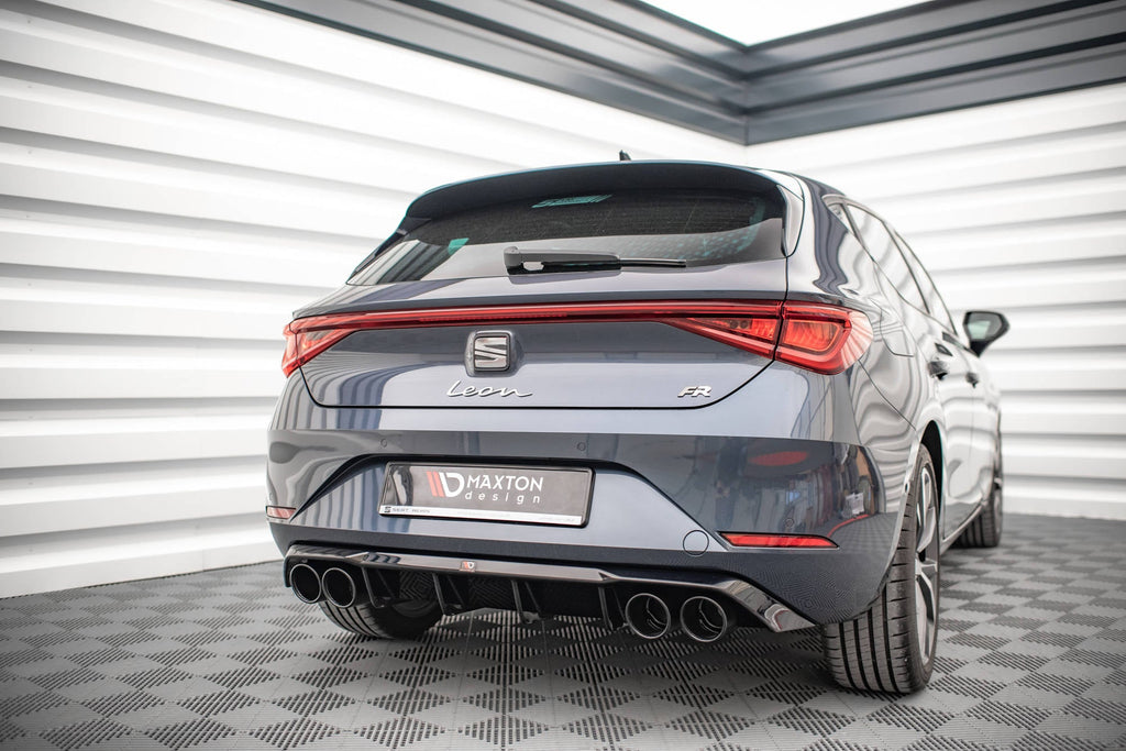 Prelungire difuzor bara spate si imitatii evacuare finala Seat Leon FR Hatchback Mk4 2020- v26 - Maxton Design