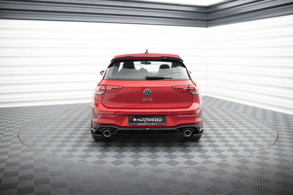 Prelungire difuzor bara spate plus imitatii evacuare finala Volkswagen Golf Mk8 GTE 2019- v45 - Maxton Design