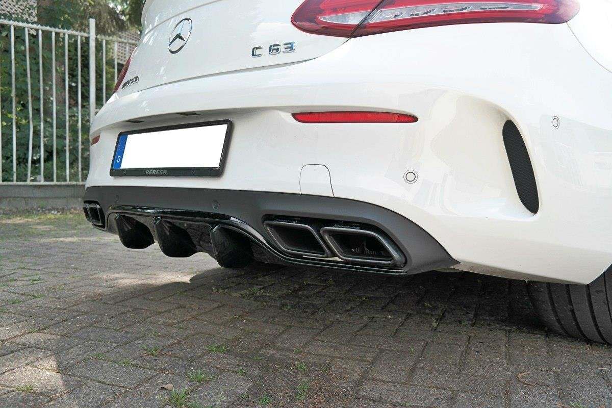 Prelungire difuzor bara spate Mercedes C Class C205 63AMG Coupe 2016-2018 v3 - Maxton Design
