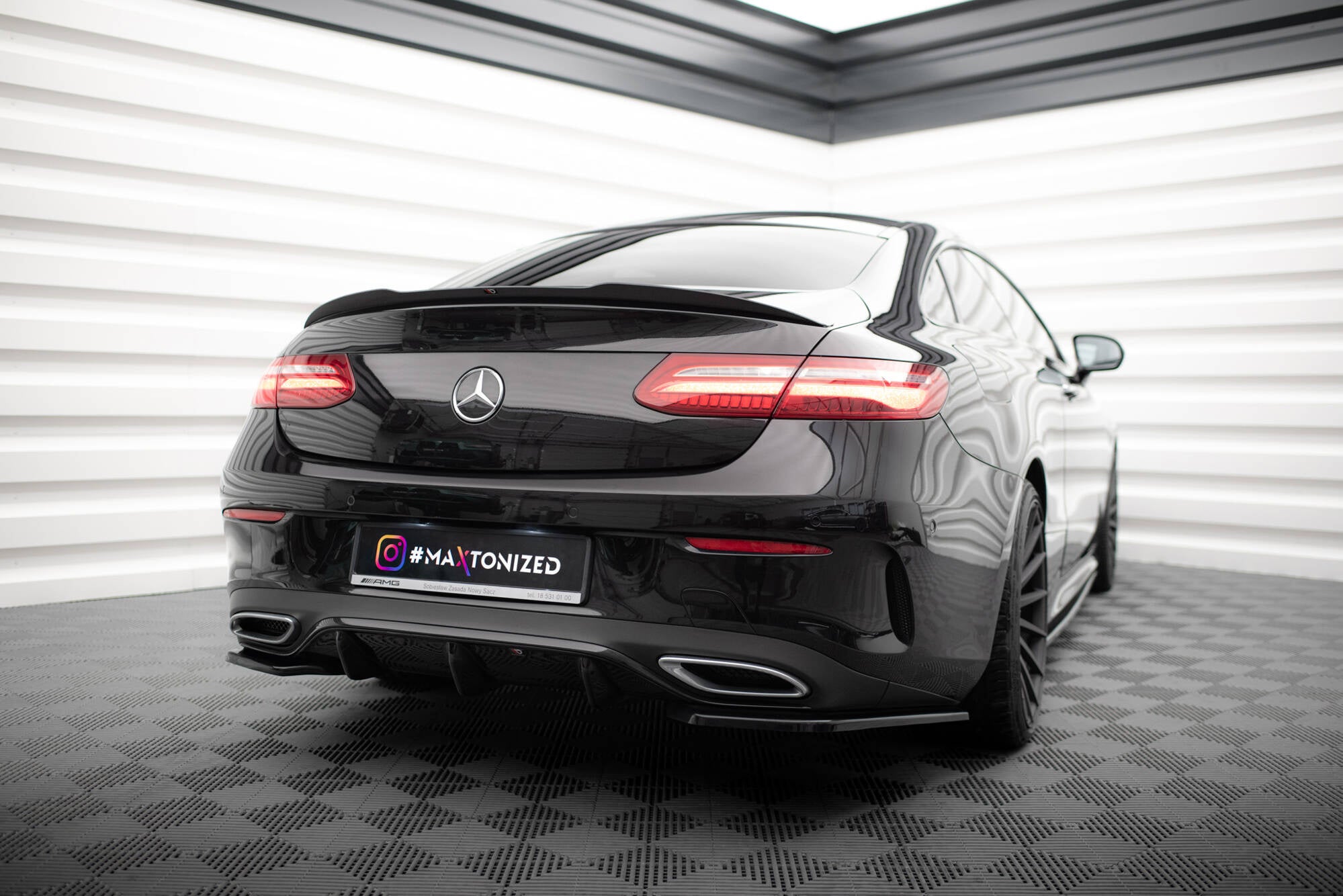 Prelungire difuzor bara spate Mercedes E Class W213 Coupe Amg-Line 2017- v1 - Maxton Design