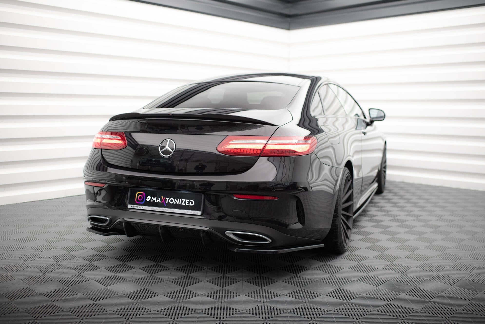 Prelungire difuzor bara spate Mercedes E Class W213 Coupe Amg-Line 2017- v1 - Maxton Design