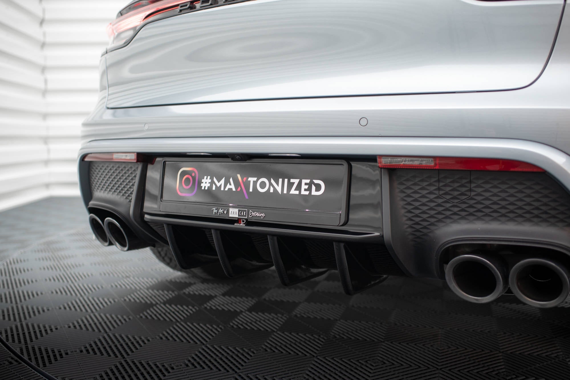 Prelungire difuzor bara spate Porsche Macan Mk1 Facelift 2 2021- v4 - Maxton Design
