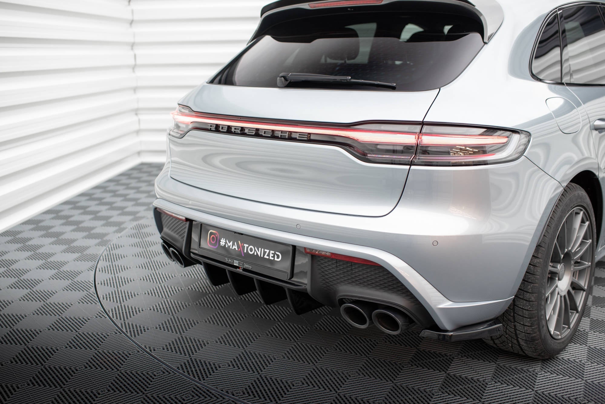 Prelungire difuzor bara spate Porsche Macan Mk1 Facelift 2 2021- v4 - Maxton Design