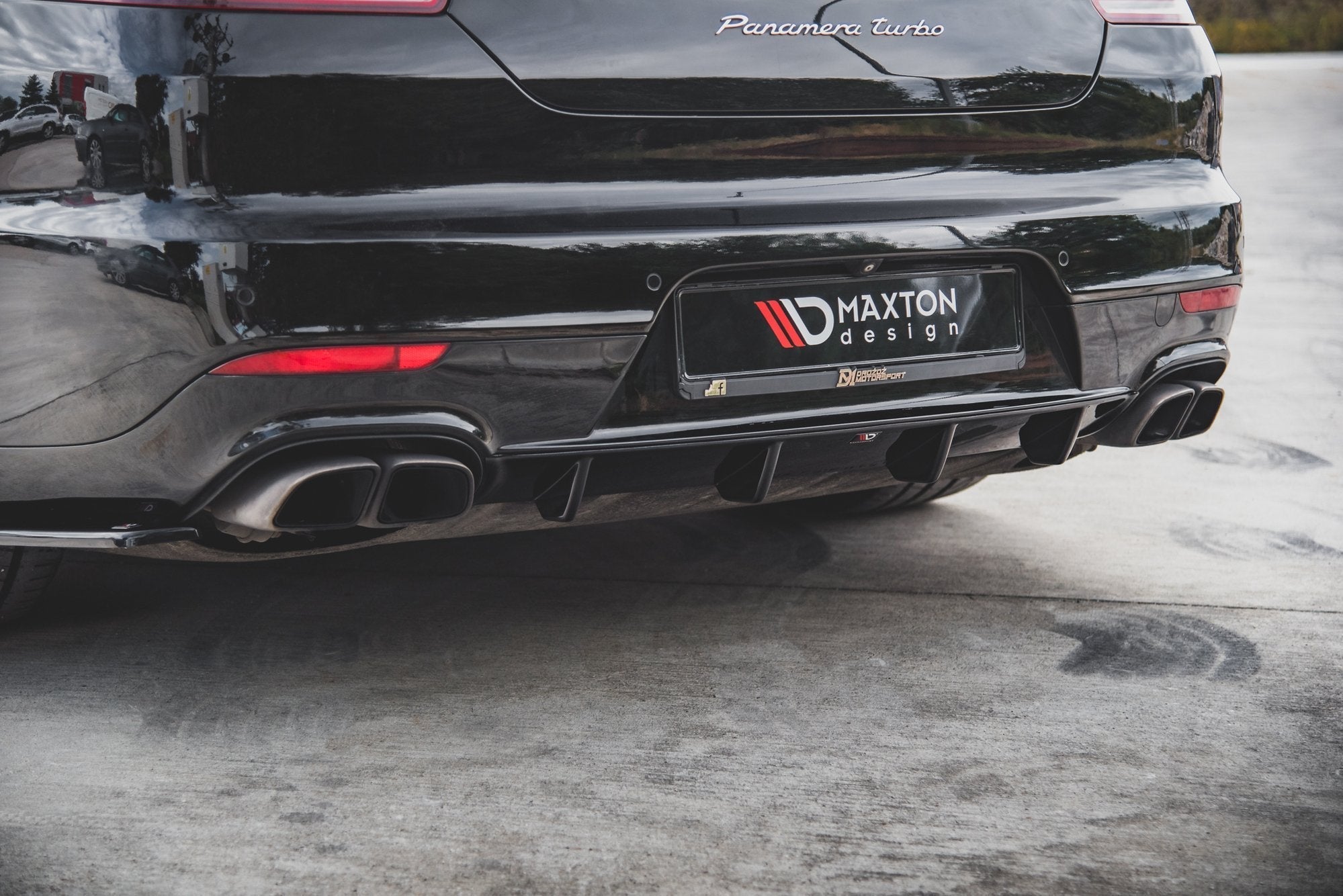 Prelungire difuzor bara spate Porsche Panamera Turbo 970 Facelift 2013-2016 v2 - Maxton Design
